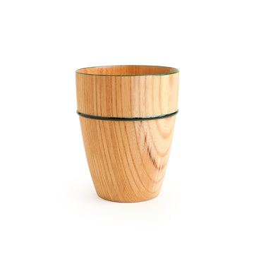 Wooden Cup With Green Line