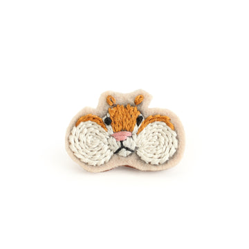 Embroidered Squirrel Brooch