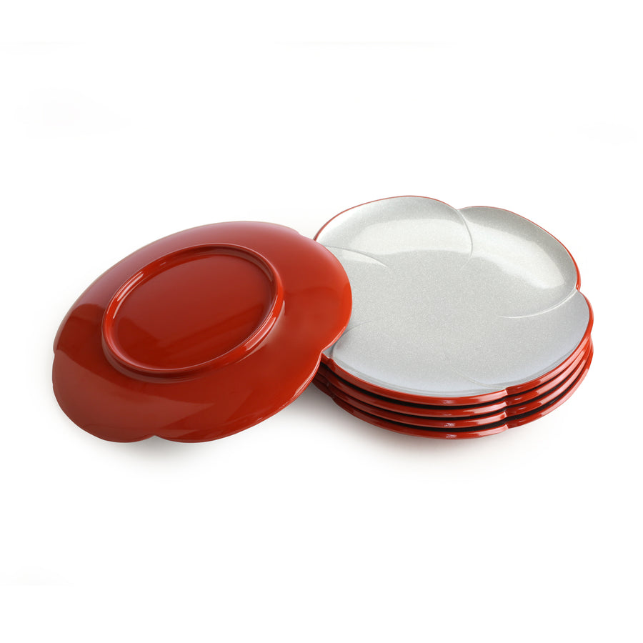 Small Silver Lacquer Plates