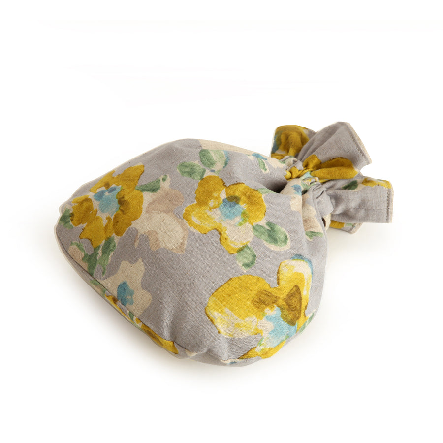 Drawstring Pouch with Yellow Flowers Design