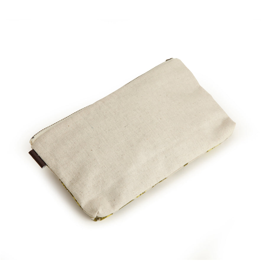 Green And Yellow Floral Pouch
