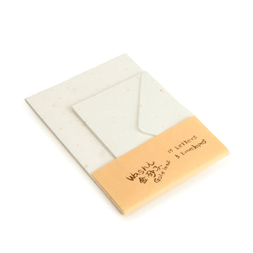 Letter Paper with Golden Leaves