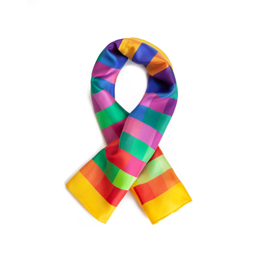 100% Colorful Silk Scarf