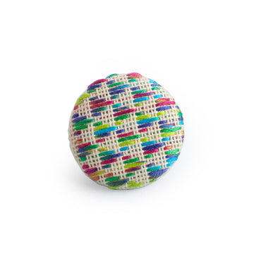 Multicolored Embroidered Brooch