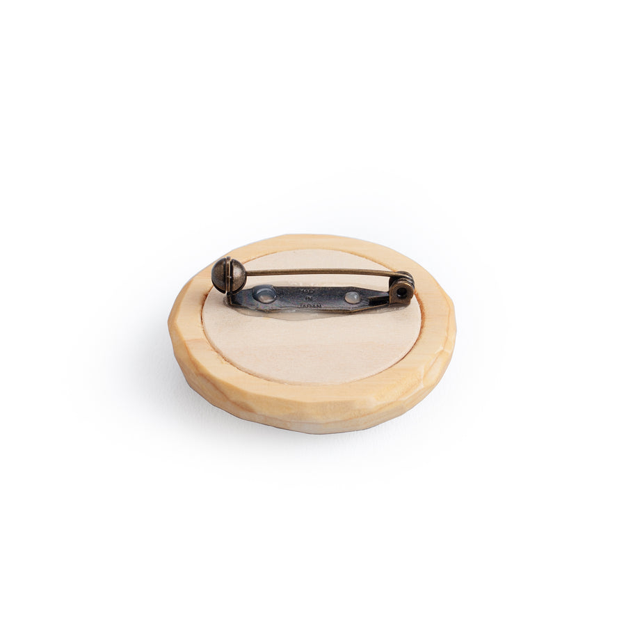 Wooden Tree Brooch