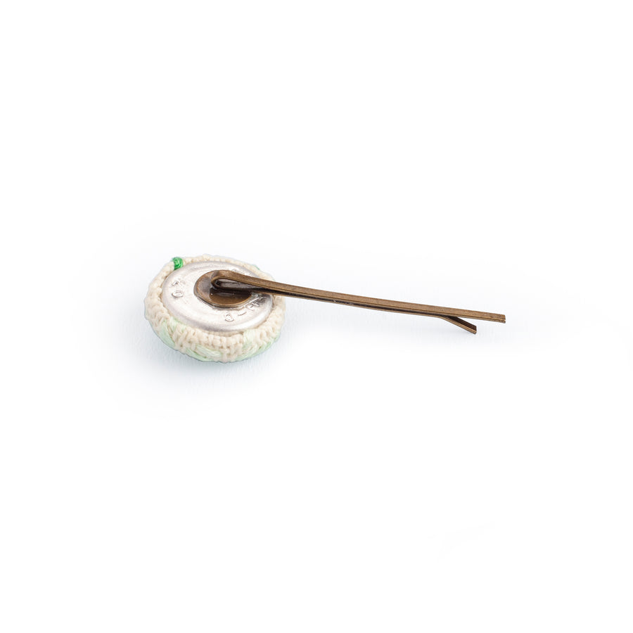 White and Green Pin Hair