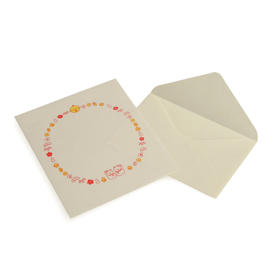 Letter Paper Set With Lucky Cat design