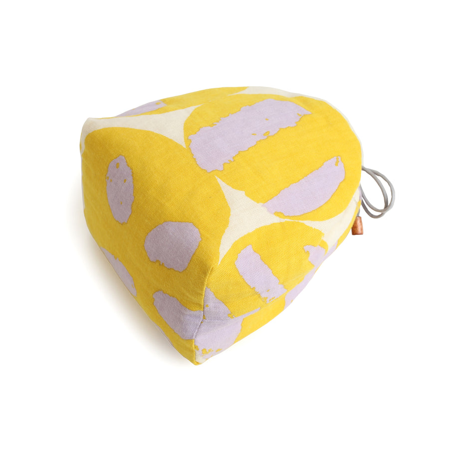 Yellow Cotton Pouch with Drawstrings