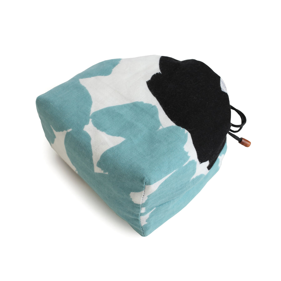 Small Blue Cotton Pouch With Drawstrings