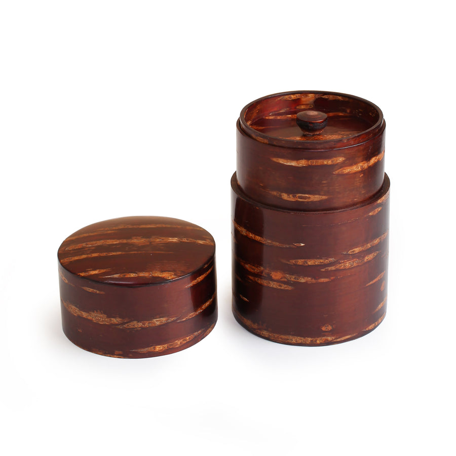 Stunning Wooden Carved Tea Container 150 gr.
