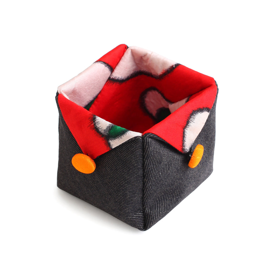 Cube Shaped Case Made from Japanese Kimono