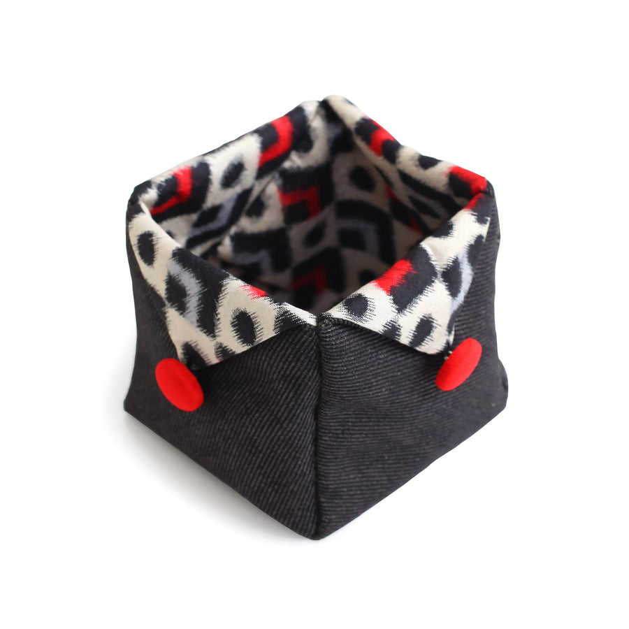 Cube Shaped Case Made from Japanese Kimono