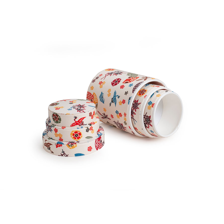 Colorful Set of Containers with Japanese Design