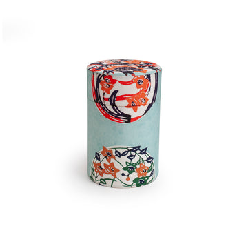 Tea Container with Circle of Flowers