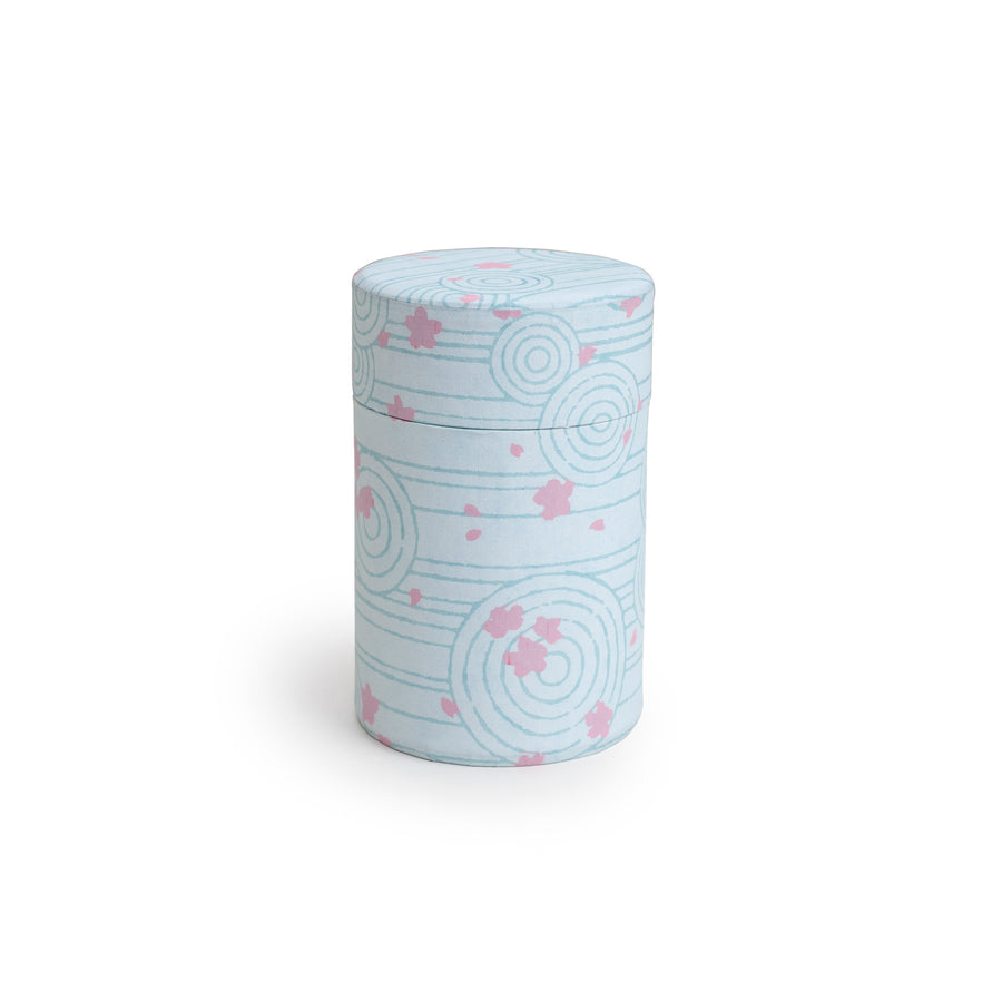 Tea Container with Circle of Flowers