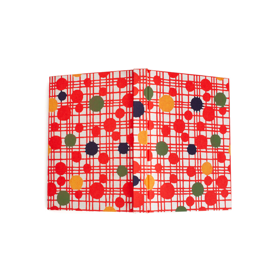 Notebook with Colorful Dots