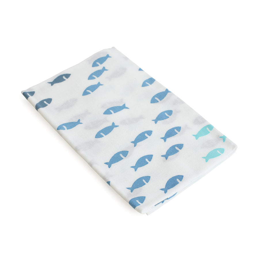 Wall Decoration with Blue Fishes Design