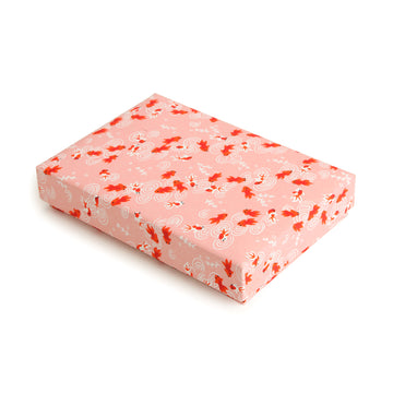 Pink Washi Paper Box with little Goldfishes