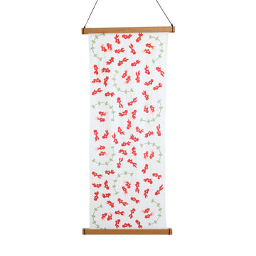 Wall Decoration Textile with Gold Fishes