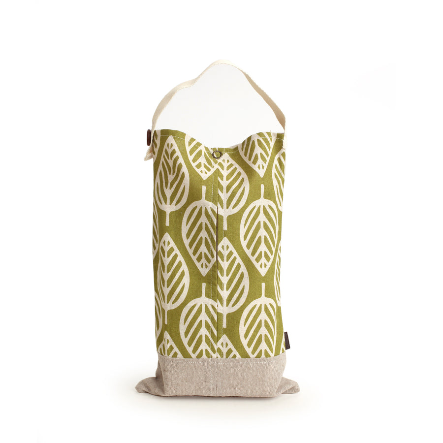 Tissue Box Cover with Green Leaf Design