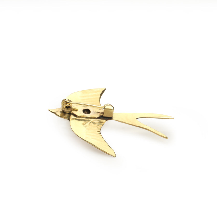 Flying Swallow Brass Pin