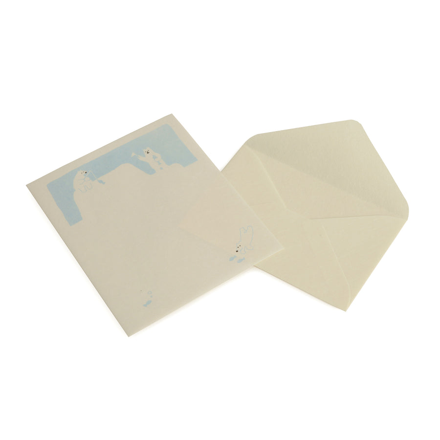 Letter Paper With Bear Design
